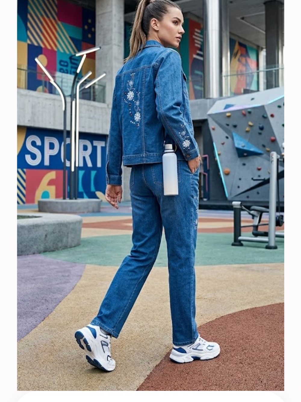 🔴Denim Pants Set - Picture 2 of 6